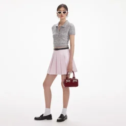 self-portrait Melange Diamante Knit Top