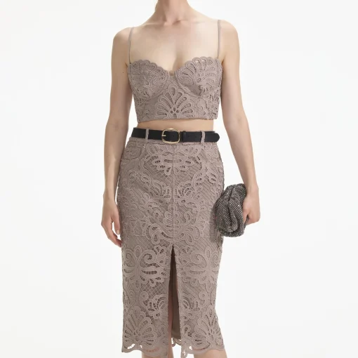 self-portrait Lace Crop Top