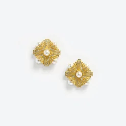 self-portrait Gold Encrusted Earrings