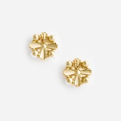 self-portrait Gold Encrusted Earrings
