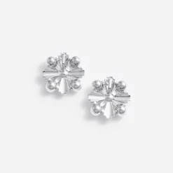 self-portrait Silver Encrusted Earrings