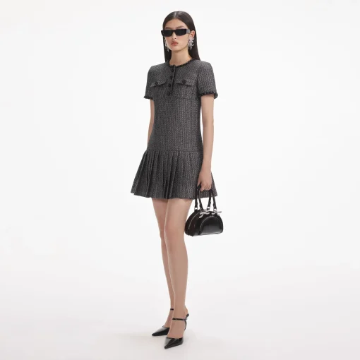 self-portrait Boucle Mini Dress
