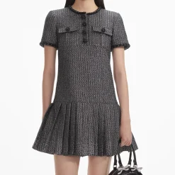 self-portrait Boucle Mini Dress
