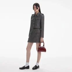 self-portrait Boucle Mini Skirt