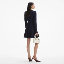self-portrait Pointelle Knit Mini Dress