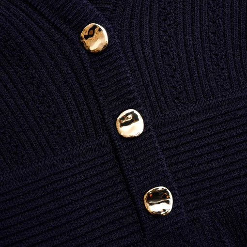 self-portrait Pointelle Knit Mini Dress