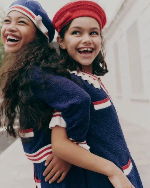 Kids self-portrait Textured Knit Beret