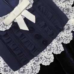 Kids self-portrait Velvet Mini Dress