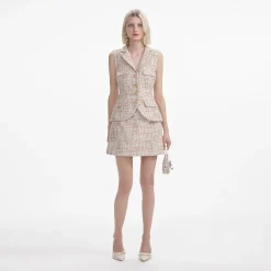 self-portrait Boucle Tailored Mini Dress