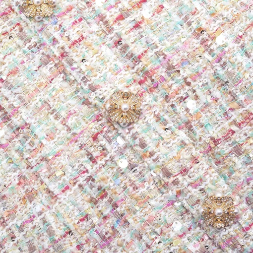 self-portrait Boucle V-Neck Mini Dress
