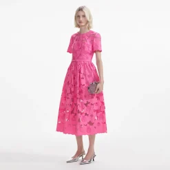 self-portrait Cotton Lace Midi Dress