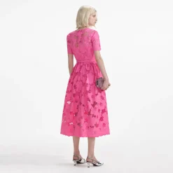 self-portrait Cotton Lace Midi Dress