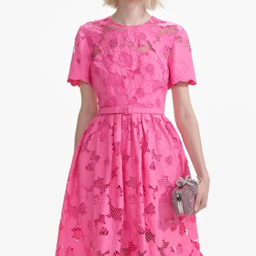 self-portrait Cotton Lace Midi Dress