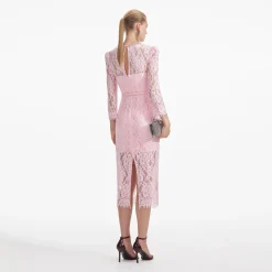 self-portrait Lace Bustier Midi Dress
