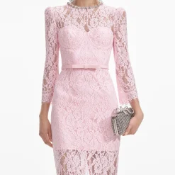 self-portrait Lace Bustier Midi Dress