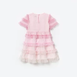 Kids self-portrait Mesh Dot Mini Dress
