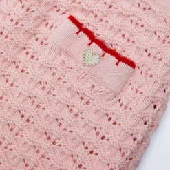 Kids self-portrait Textured Knit Heart Detail Skirt