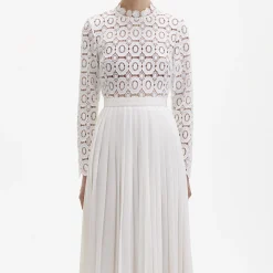 self-portrait Crochet Floral Maxi Dress