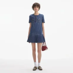 self-portrait Denim Mini Dress