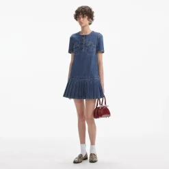 self-portrait Denim Mini Dress