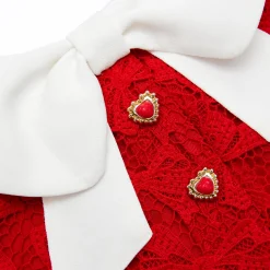 Kids self-portrait Bow Lace Dress