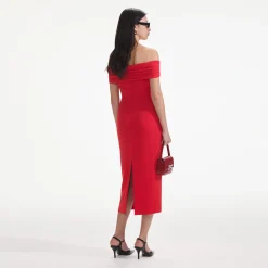 self-portrait Off Shoulder Midi Dress