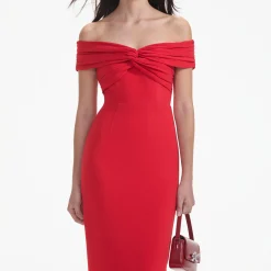 self-portrait Off Shoulder Midi Dress