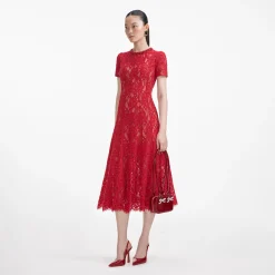 self-portrait Sequin Lace Midi Dress