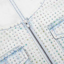 self-portrait Denim Cargo Top
