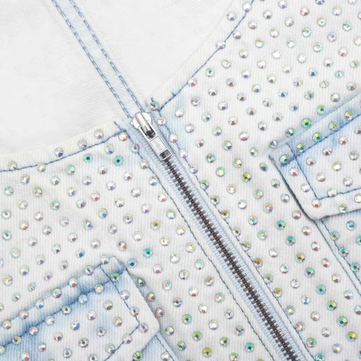 self-portrait Denim Cargo Top