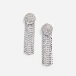 self-portrait Crystal Droplet Earrings