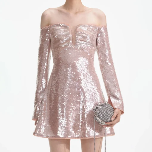 self-portrait Off Shoulder Mini Dress