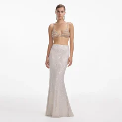 self-portrait Chainmail Bralette