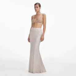 self-portrait Chainmail Bralette