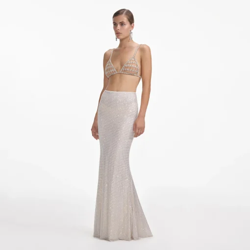 self-portrait Chainmail Bralette