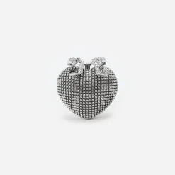 self-portrait Crystal Heart Clutch