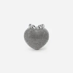 self-portrait Crystal Heart Clutch