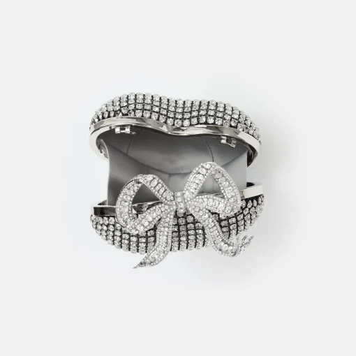 self-portrait Crystal Heart Clutch