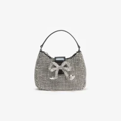 self-portrait Diamante Crescent Bow Bag