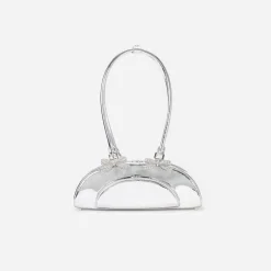 self-portrait Metallic Curved Shoulder Bag