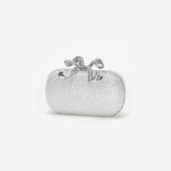 self-portrait Rhinestone Bow Clutch