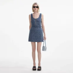 self-portrait Denim Mini Dress