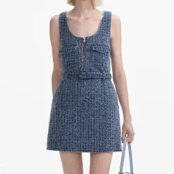 self-portrait Denim Mini Dress