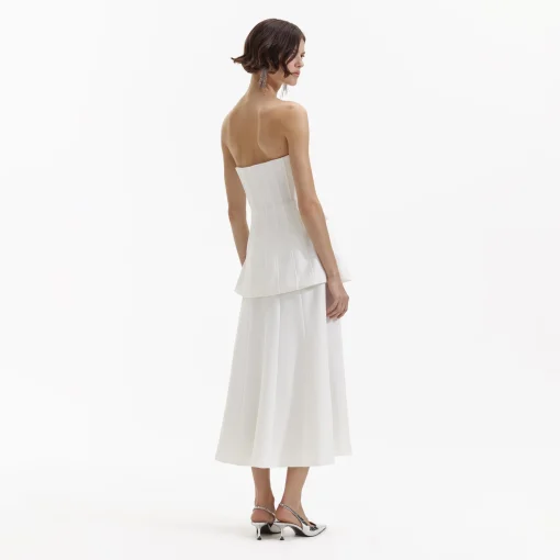 self-portrait Bandeau Crepe Midi Dress