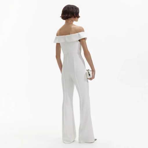 self-portrait Crepe Bow Jumpsuit
