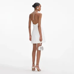 self-portrait Crepe Halterneck Mini Dress
