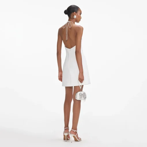 self-portrait Crepe Halterneck Mini Dress