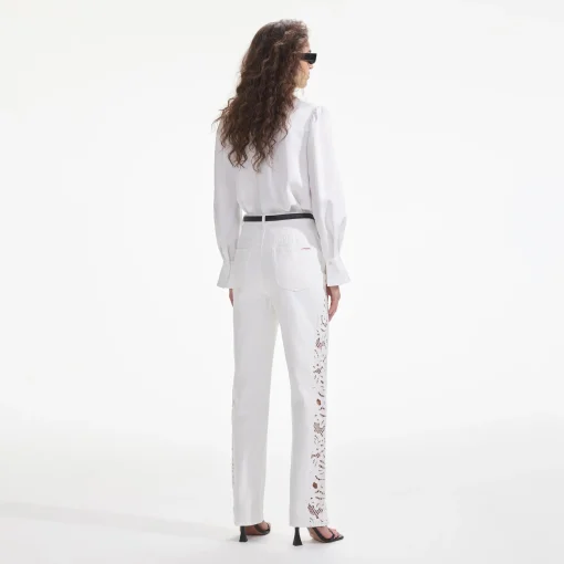 self-portrait Cutwork Denim Jeans