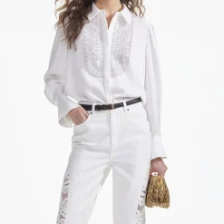 self-portrait Cutwork Denim Jeans