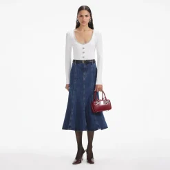 self-portrait Embellished Knit Top